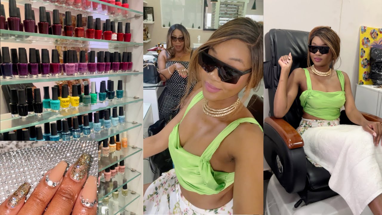 A Day in my Life in GHANA🇬🇭 at THE BEST NAIL SALON 💅🏾 in ACCRA Detty December #ghana #viralvideo