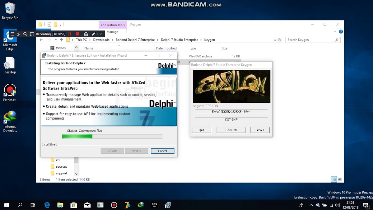 install delphi 7 enterprise di windows 10