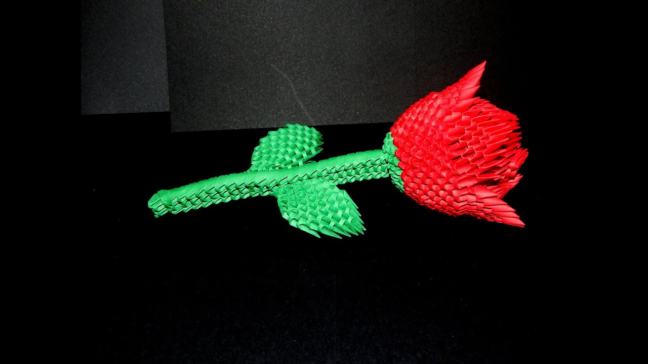How to make 3d origami Rose part1