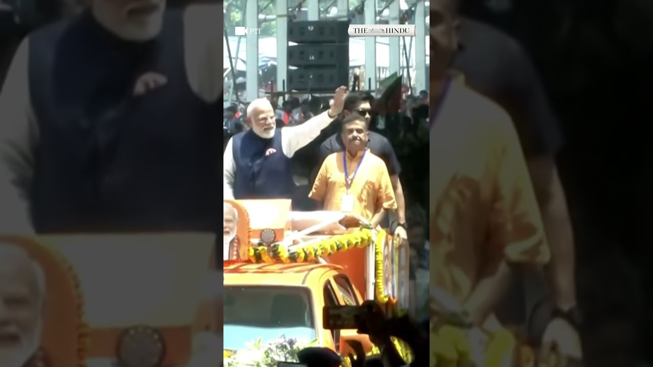 PM Modi greets supporters at Brigade Parade Ground before Suvendu Adhikari takes oath