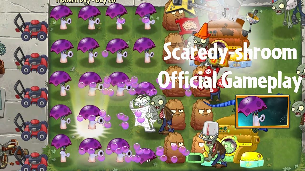 PvZ2 v10.5.1 - Scaredy-shroom Official Gameplay