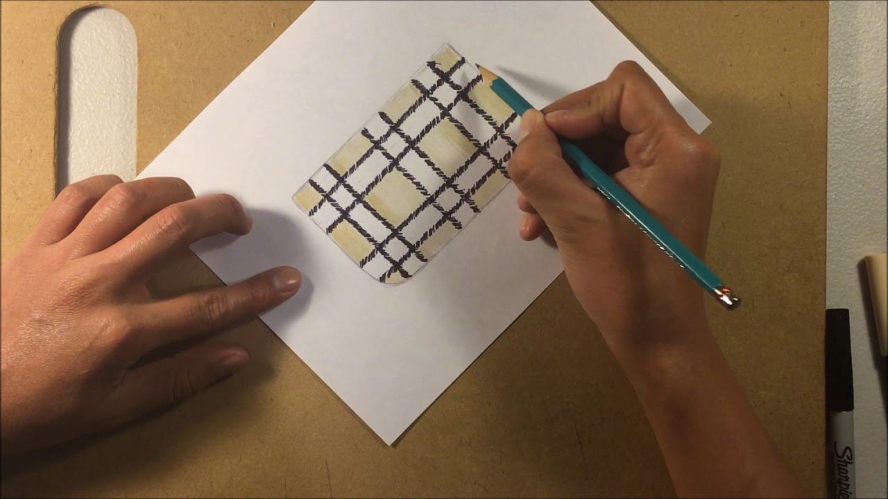 HOW TO DRAW PLAID FABRIC