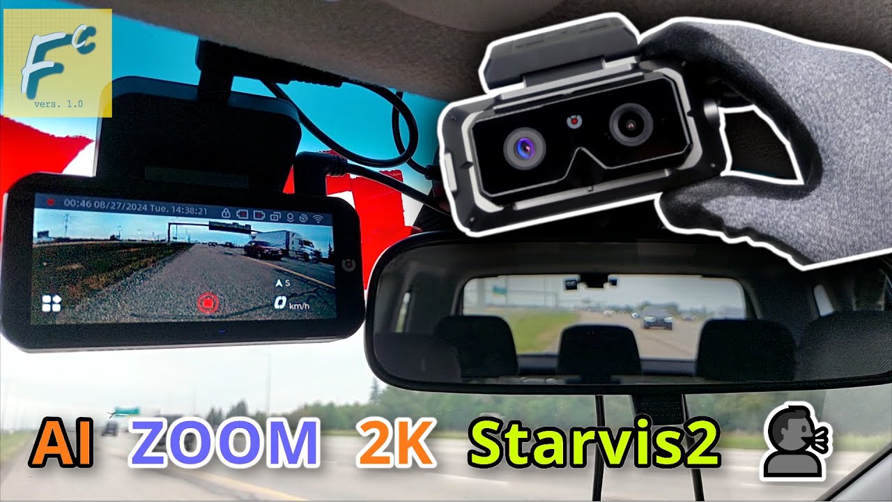 AI Dashcam with Zoom, Starvis 2, Reverse camera, 2K, Voice - Akeeyo EYES AI Dash cam tested