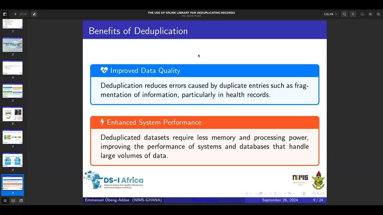 Tools4DS Webinar Series: The Use of Splink Library for Deduplicating Records
