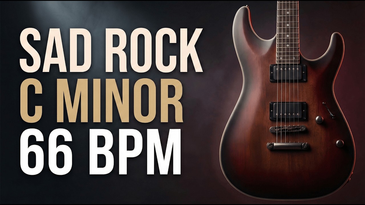 Sad Rock Backing Track in C Minor | 66 BPM