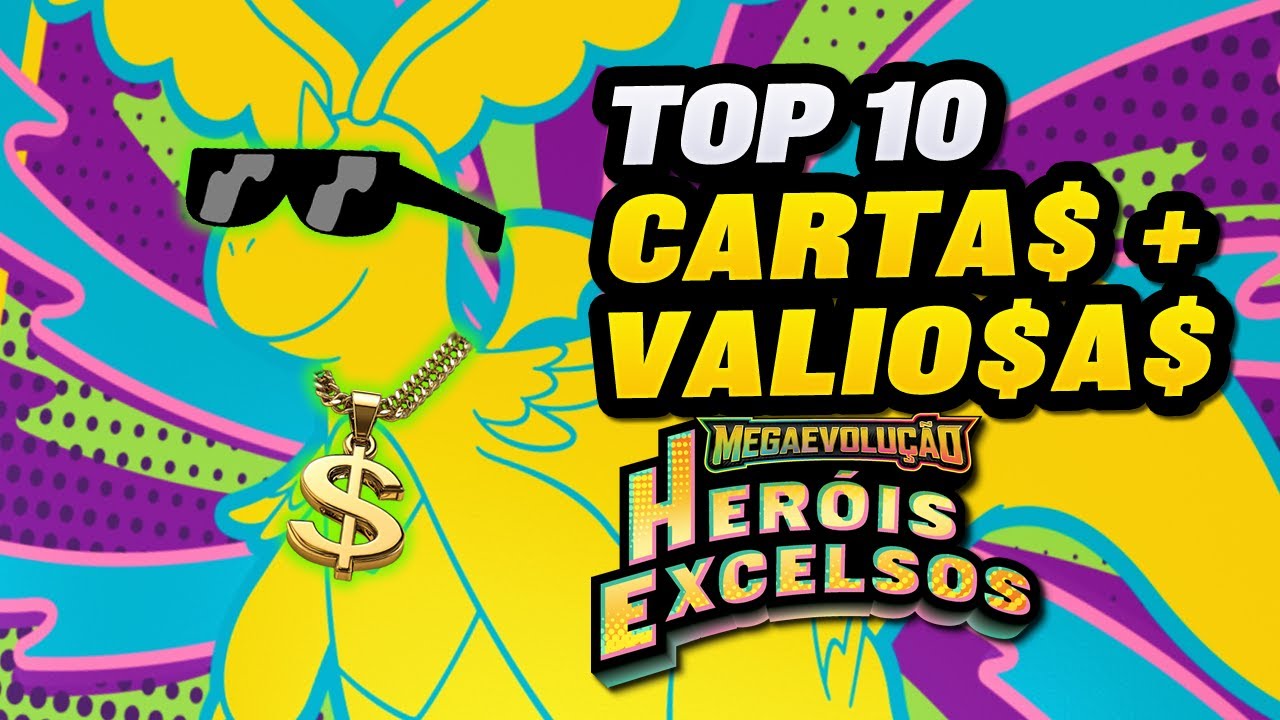 TOP 10 Cartas Mais Caras de HEROIS EXCELSOS - Mega Evolução ME2.5, Nova Coleção Pokémon TCG!