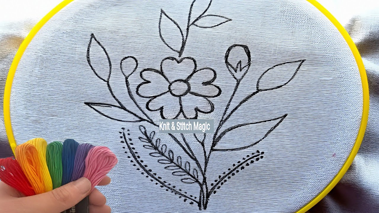 Most Beautiful Hand Embroidery Flower Design | Easy Embroidery For Beginners 