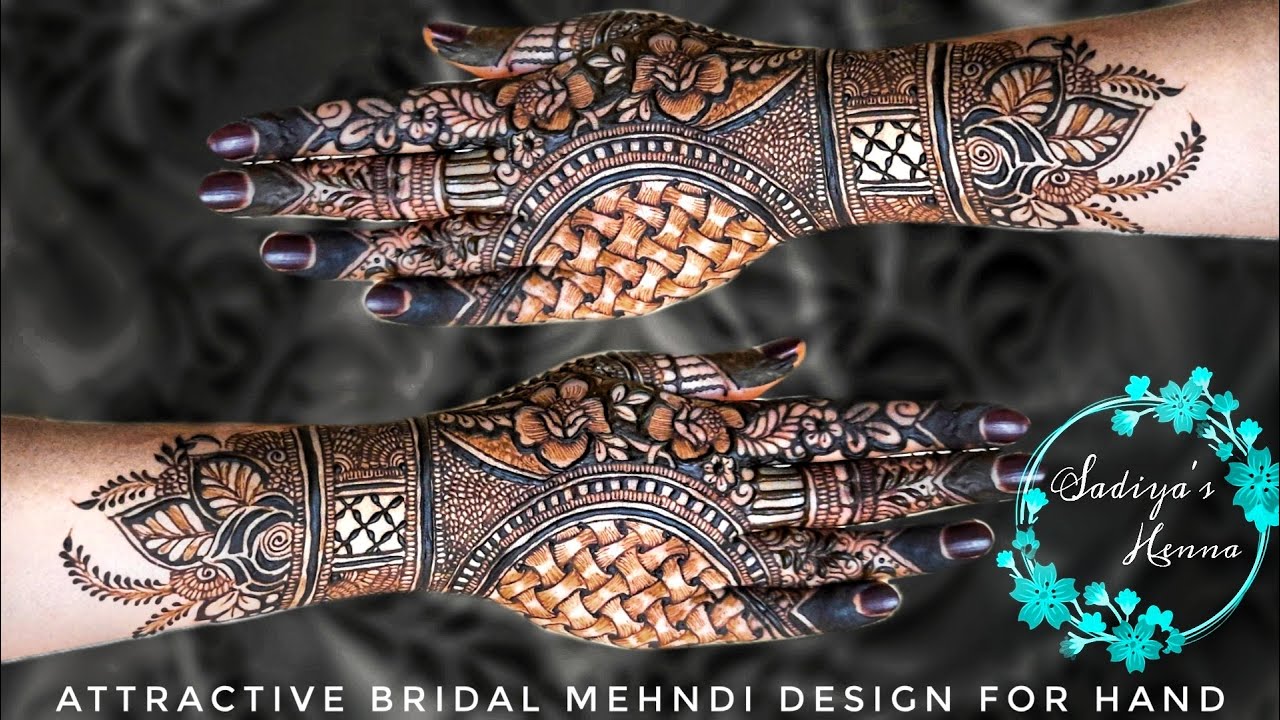 Easy and Attractive mehndi designs for hands | Easy Mehndi Design for bridal | Bridal Grid Mehndi