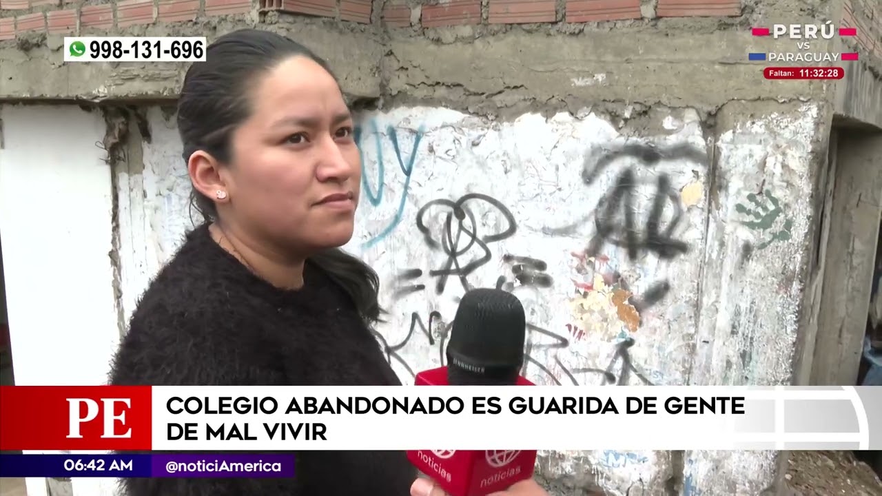 El Agustino: Colegio abandonado es guarida de gente de mal vivir