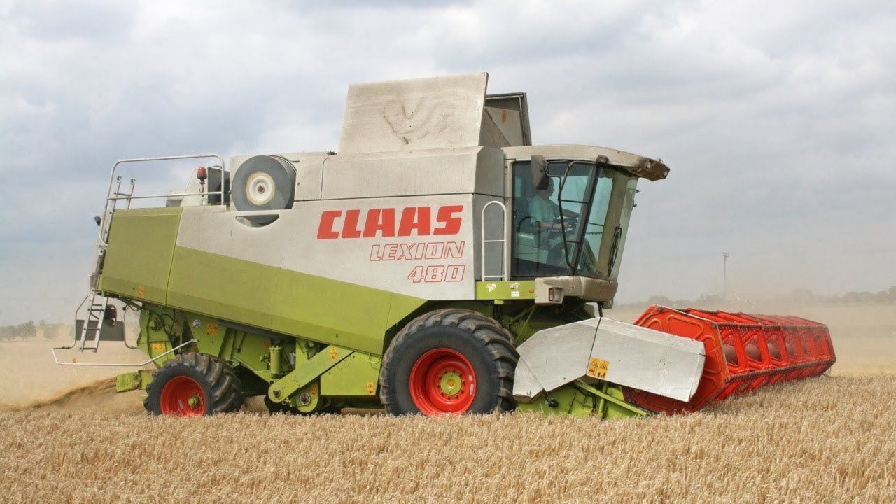 Первая модель Lexion: комбайн Claas Lexion 480 1996 года | Жатка C900 30 футов/9 м | Современная ...