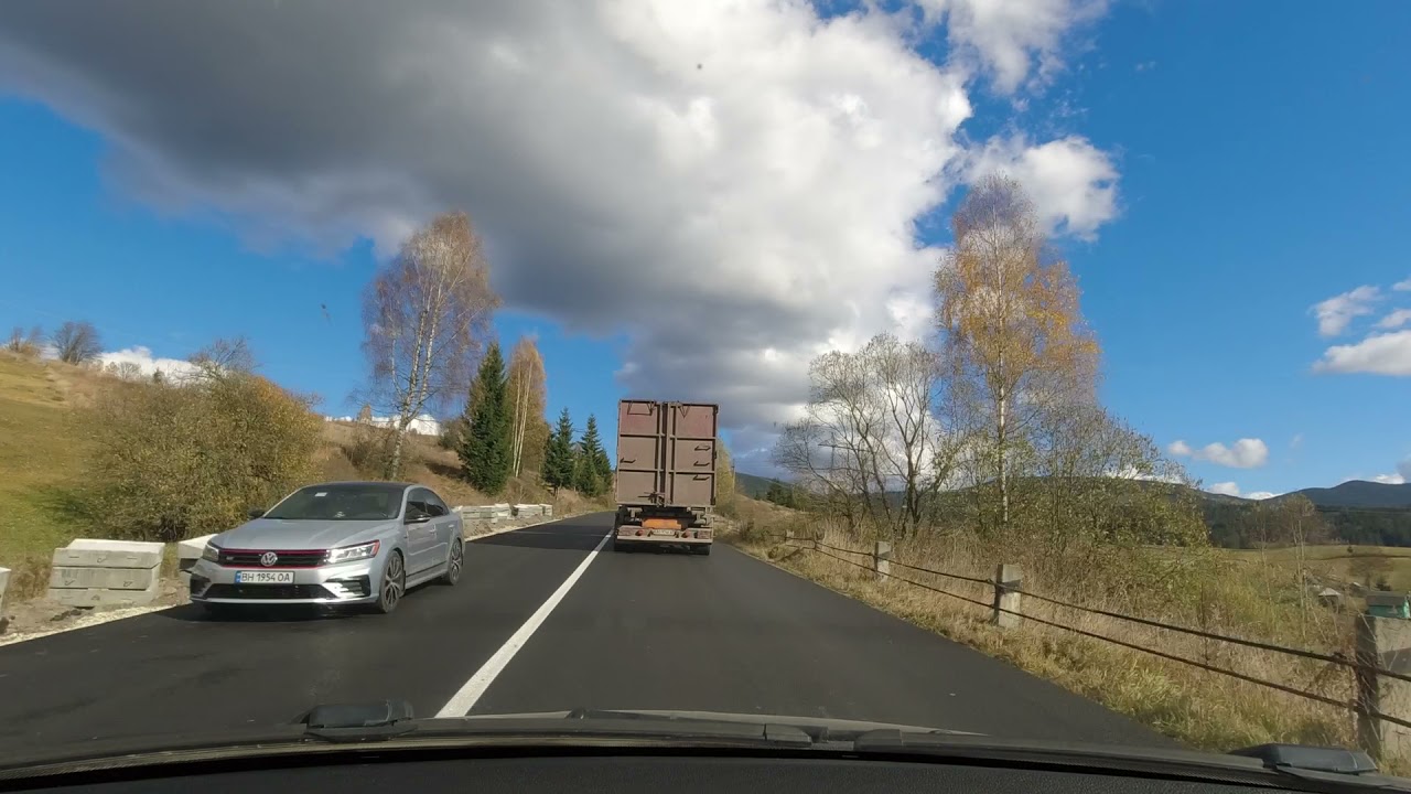 Дорога Біласовиця(Пікуй)- Воловець-Долина- Івано-Франківськ. E50-T0718-P21-H10. Дорога в КАРПАТАХ.