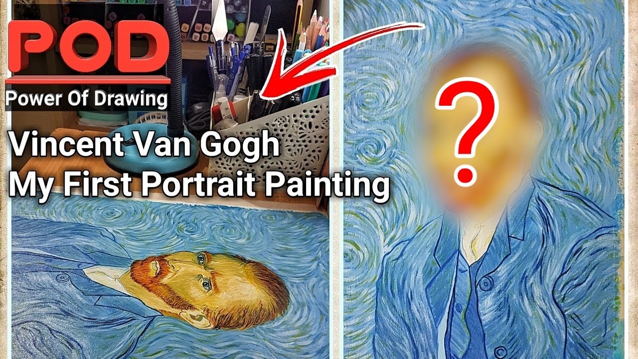 How to paint Vincent Van Gogh Self Portrait using Acrylic Paint