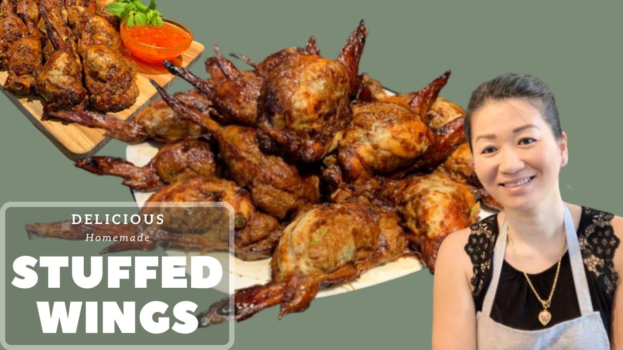 Delicious Stuffed Chicken Wings || ស្លាបមាន់បោក || Life With Ly