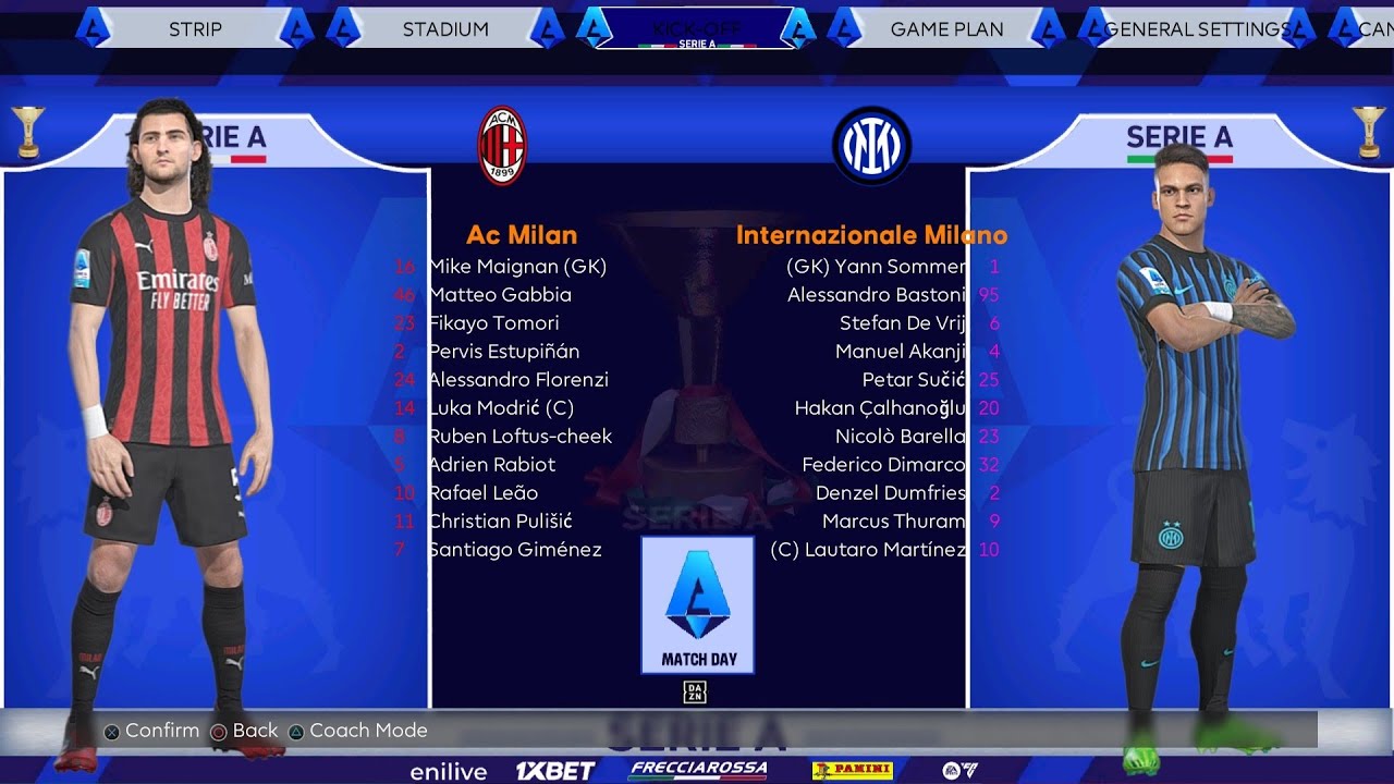 SERIE A 25/26 ENTRANCE CHOREOGRAPHY AC MILAN FULL GAMEPLAY PES 2018 PATCH 2026