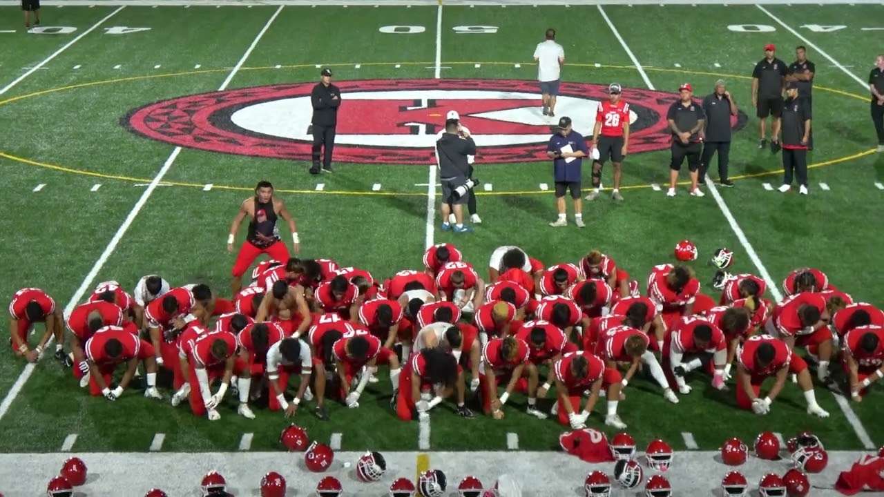 The Haka at the Kahuku vs Mililani Football Game