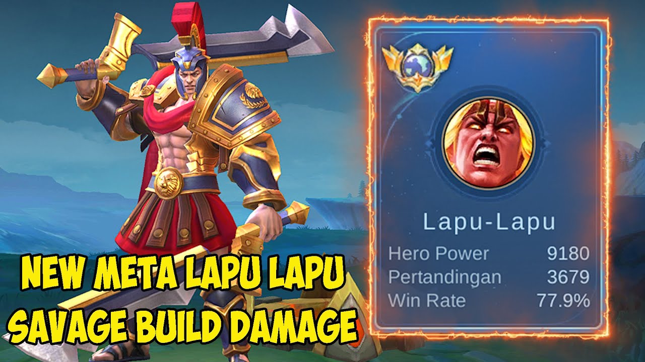 Meta terOP Lapu Lapu Full Damage Auto Savage 1vs5 - Top 1 Global Lapu Lapu Mobile Legends