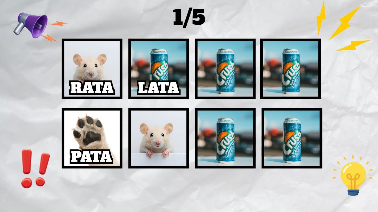DI LA PALABRA CON EL RITMO- (SAY The Word On Beat Challenge) / Nivel 1-3 F&aacute;cil, Medio y Dif&iacute;cil