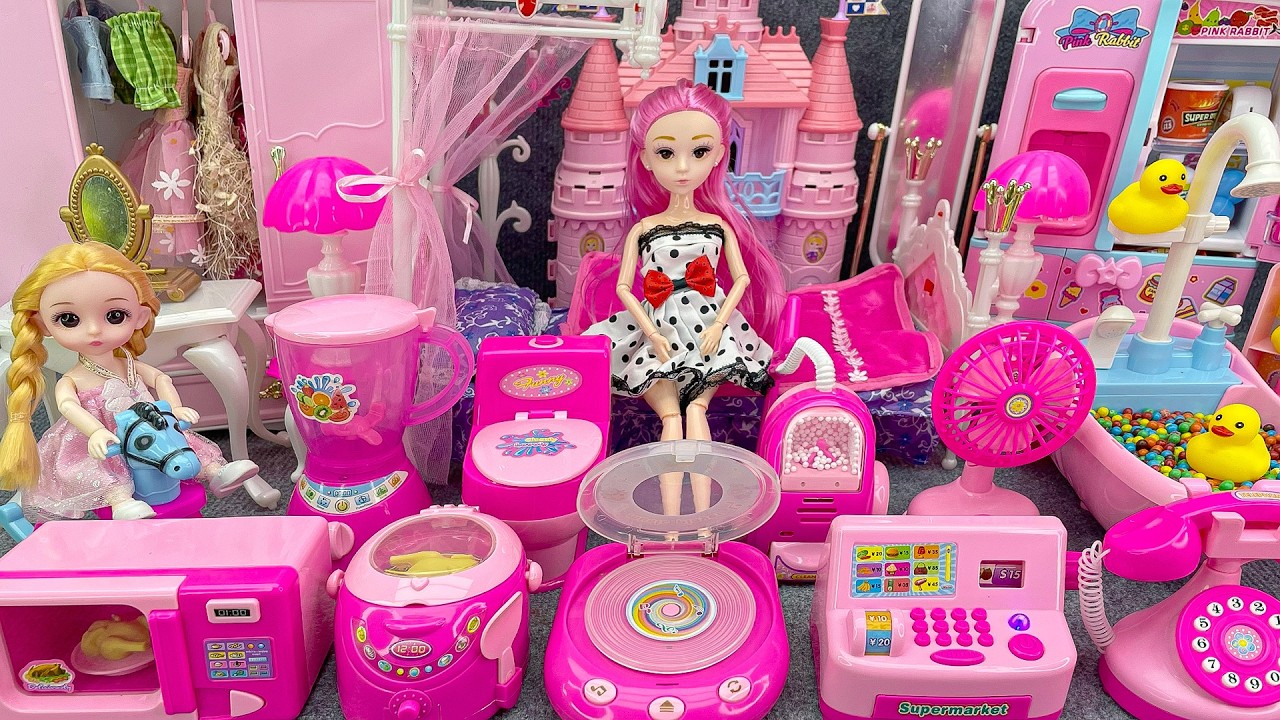 20 Minutes Satisfying with Unboxing Barbie Princess Bed, Wardrobe Collection Toys Review | ASMR