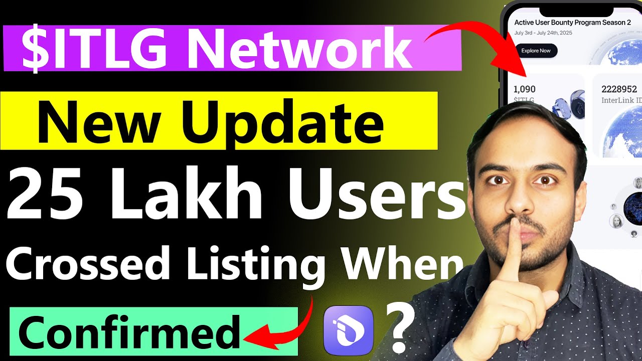 Interlink Hits 2.5M Users | Interlink Vs Pi Network | Interlink Network New Update | ITLG Listing😮