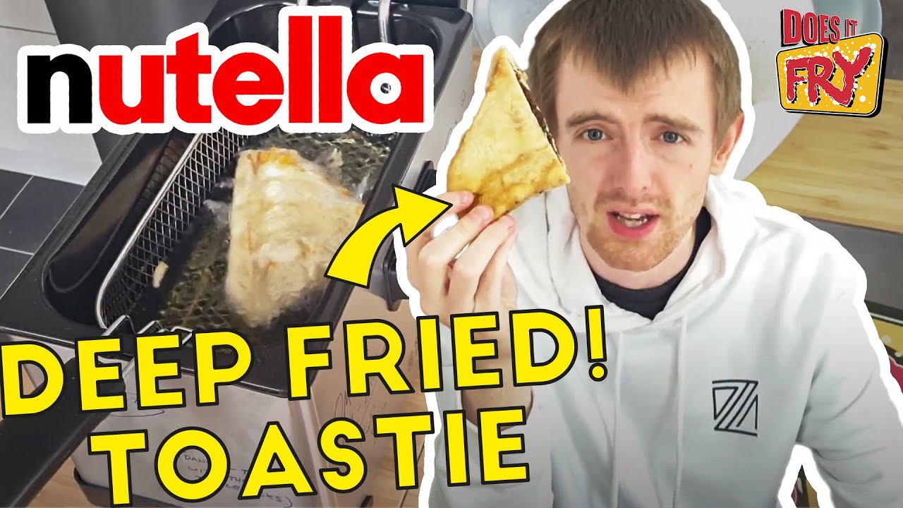 I DEEP FRIED THE THICKEST NUTELLA TOASTIE!!! | Does it Fry?