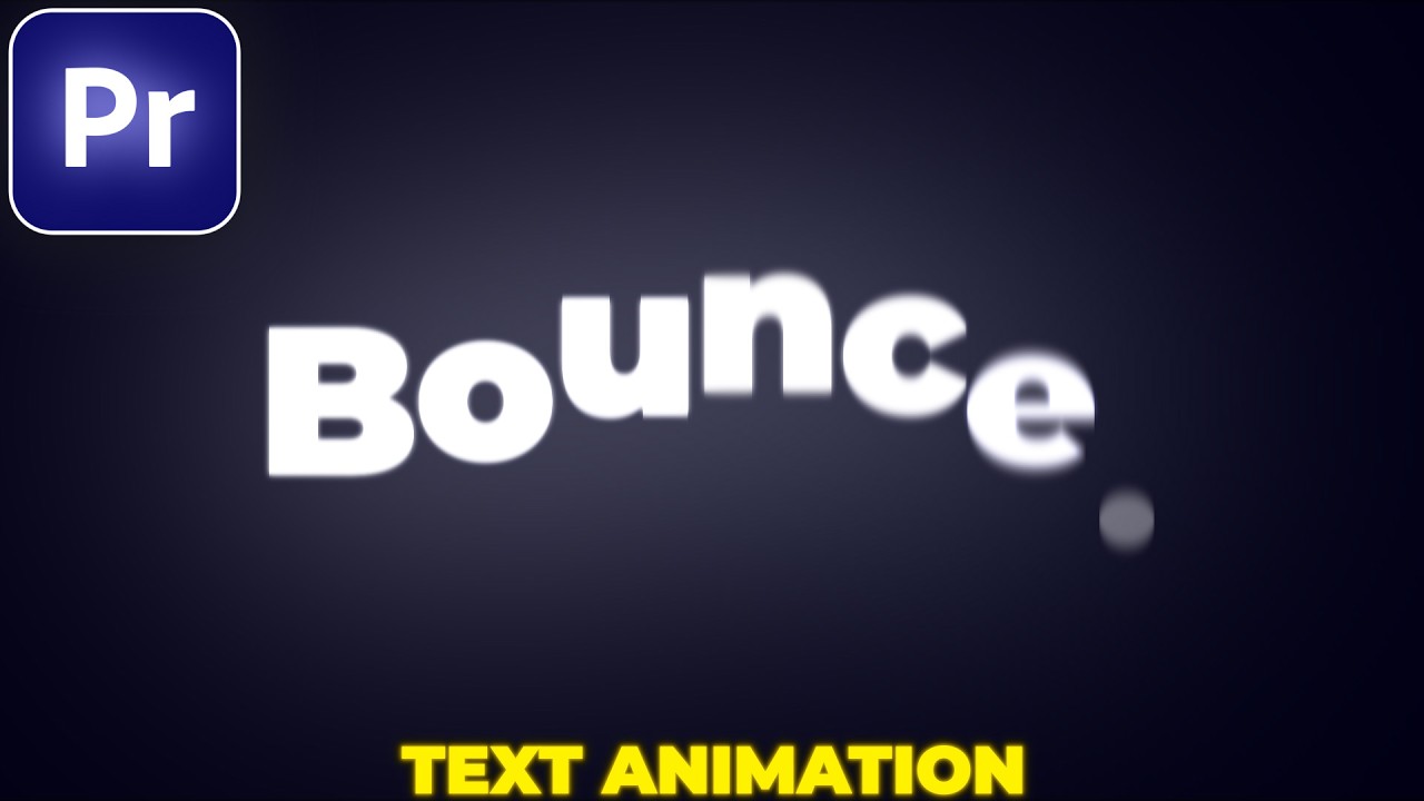 TEXT BOUNCE Animation in Premiere Pro