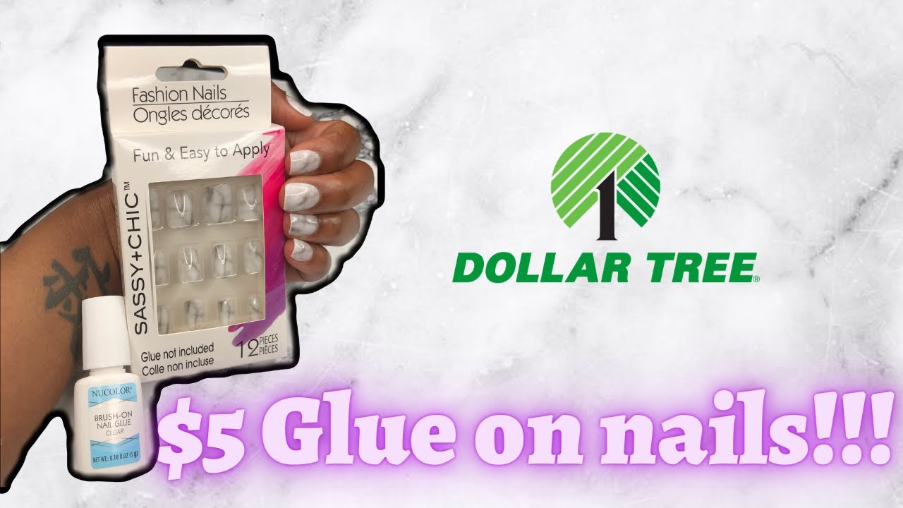 Dollar Tree Glue On Nails!!!