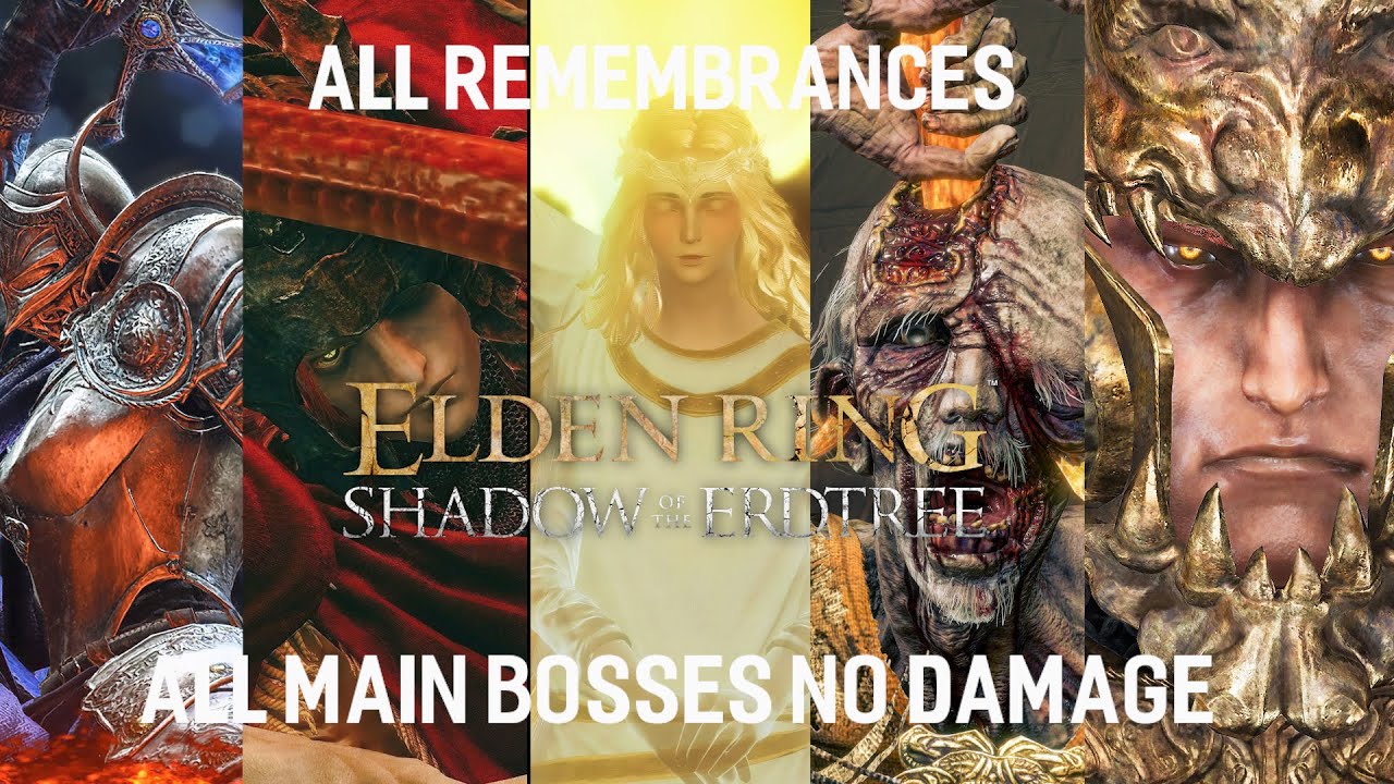 Elden Ring: Shadow of the Erdtree - All Remembrances | All 10 Main Bosses | No Damage Epic Montage