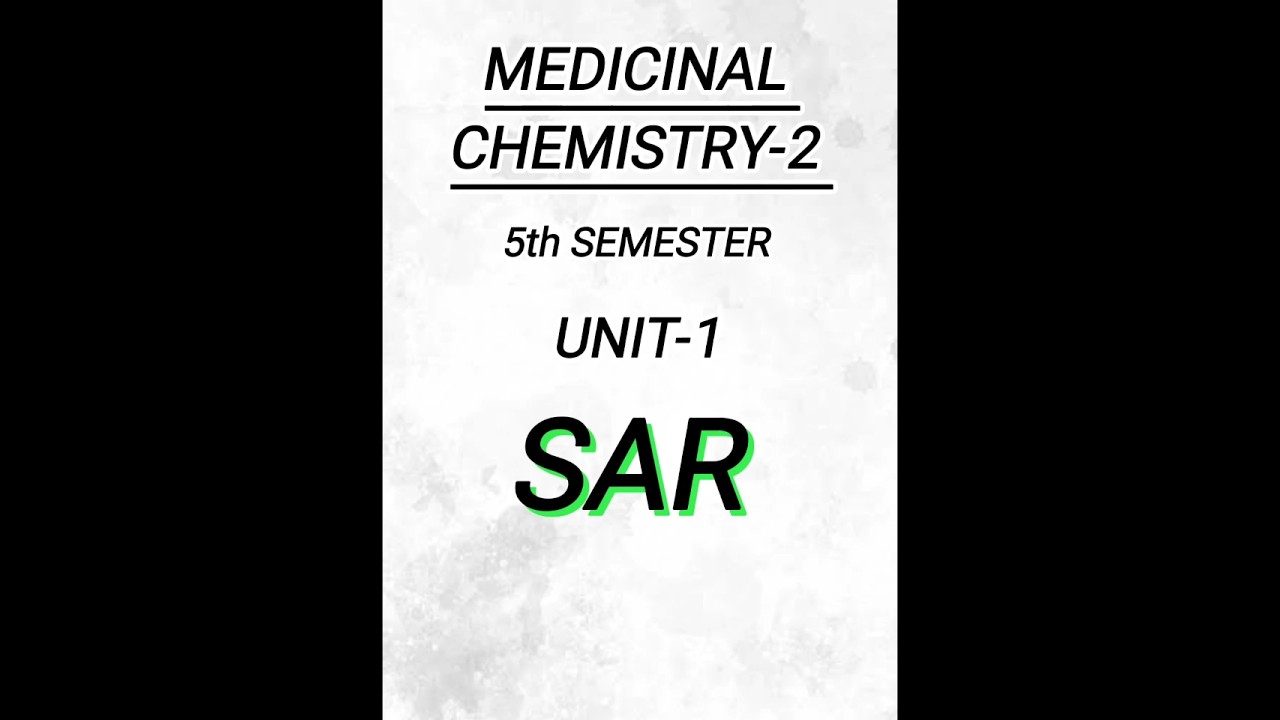 Medicinal Chemistry-2|5th Semester|Unit-1|SAR#pharmacy #pharmacynotes #writtennotes #shorts