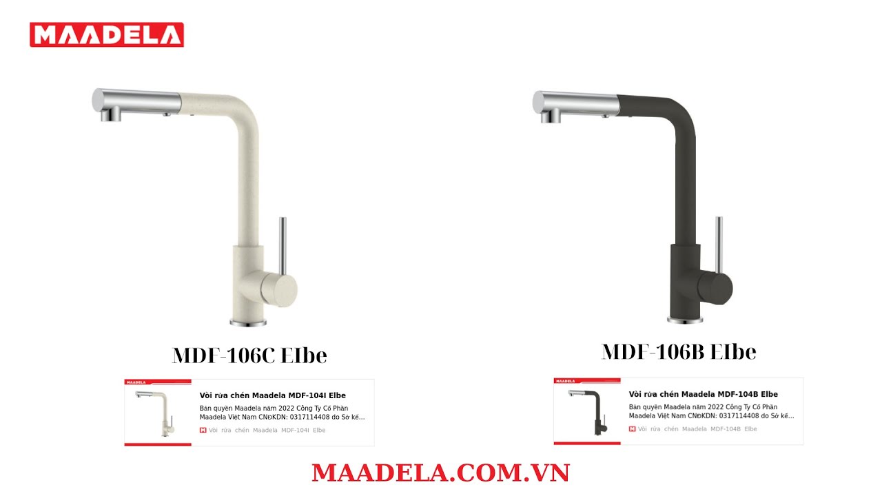 Vòi rửa chén Maadela MDF 104I Elbe