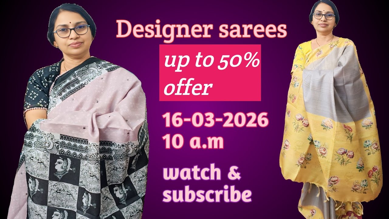 Offer sale on new stock, tussers, tussers kota designer sarees@ suseela fashion point 
