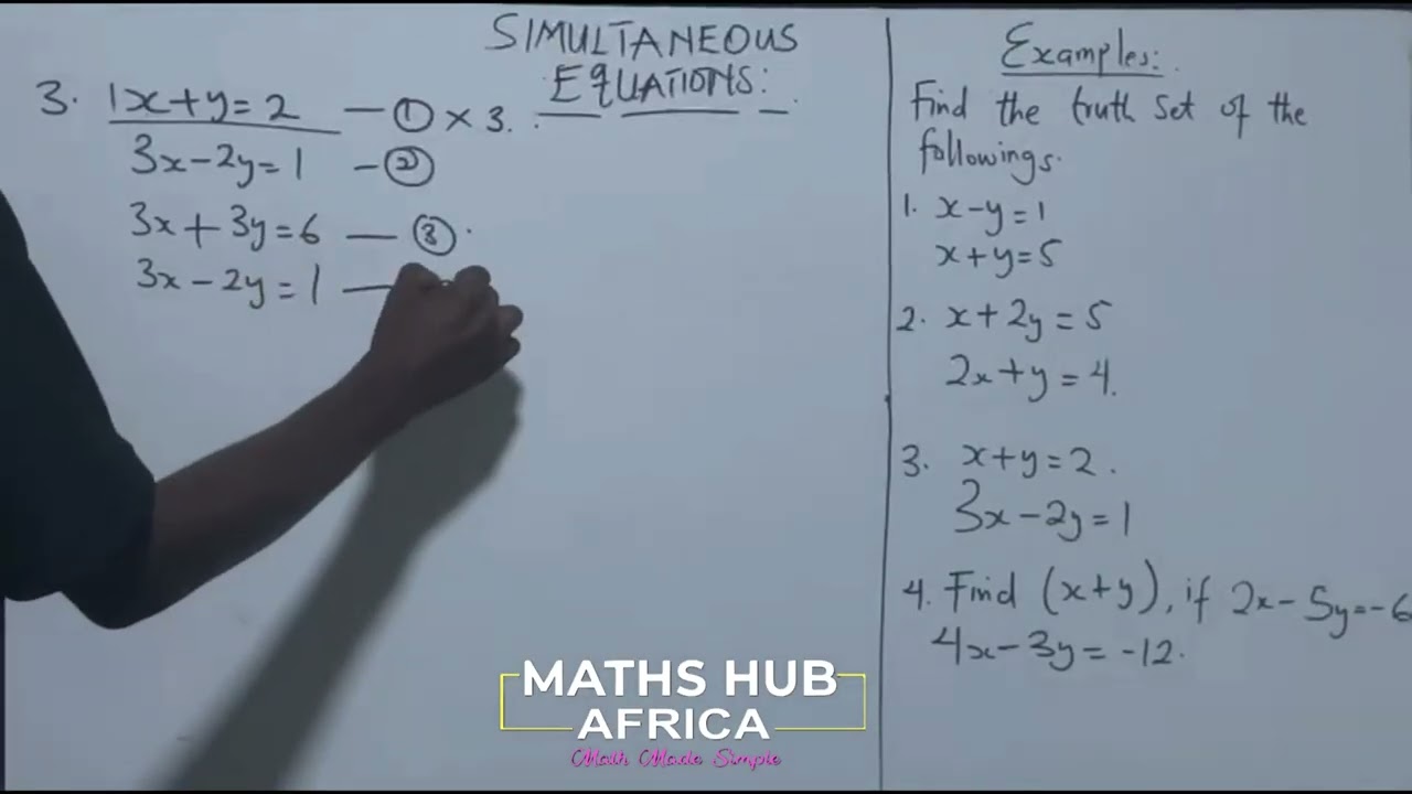 🔥🔥🔥 Crush Simultaneous eqn with the elimination method Q2