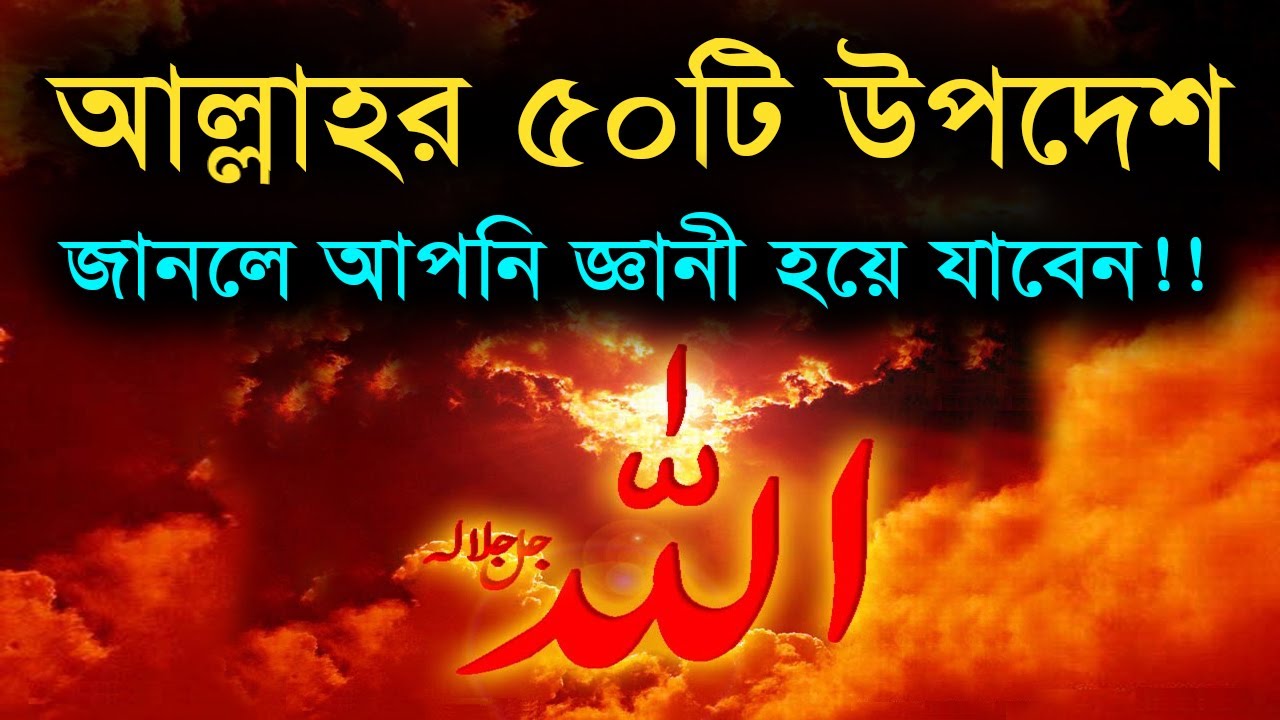আল্লাহর ৫০টি (বিস্ময়কর) উপদেশ, আপনাকে জ্ঞানী করে দিবে!! | 50 advices of Allah will make you wise!!