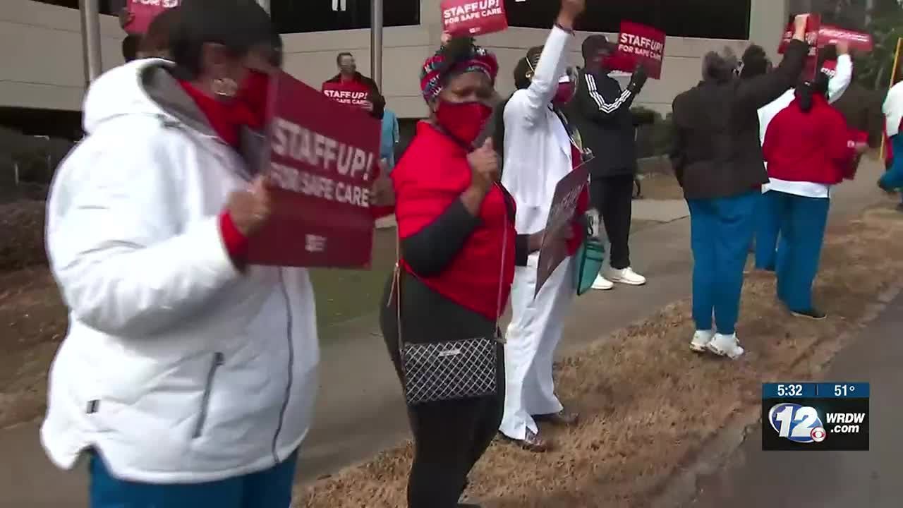 Charlie Norwood nurses rally to alert the public about staffing crisis
