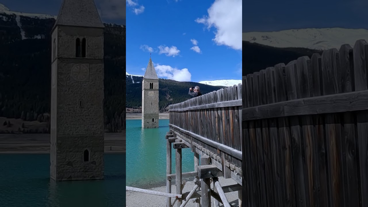 🔔 Church Tower in Lake Reschen | Kirchturm im Reschensee | Campanile nel Lago di Resia