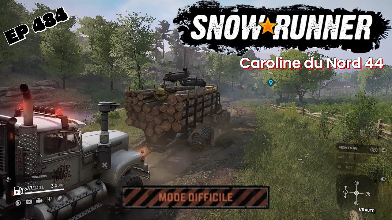 #SnowRunnerQC (Caroline du Nord 44) Dans cet épisode. Livraison de troncs moyens et longs.