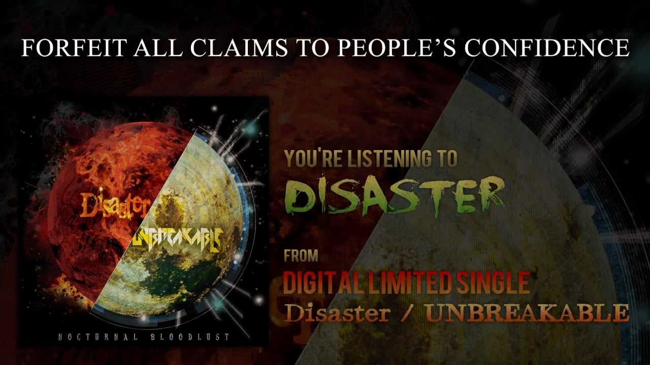 NOCTURNAL BLOODLUST - Disaster (Official Lyric Video)