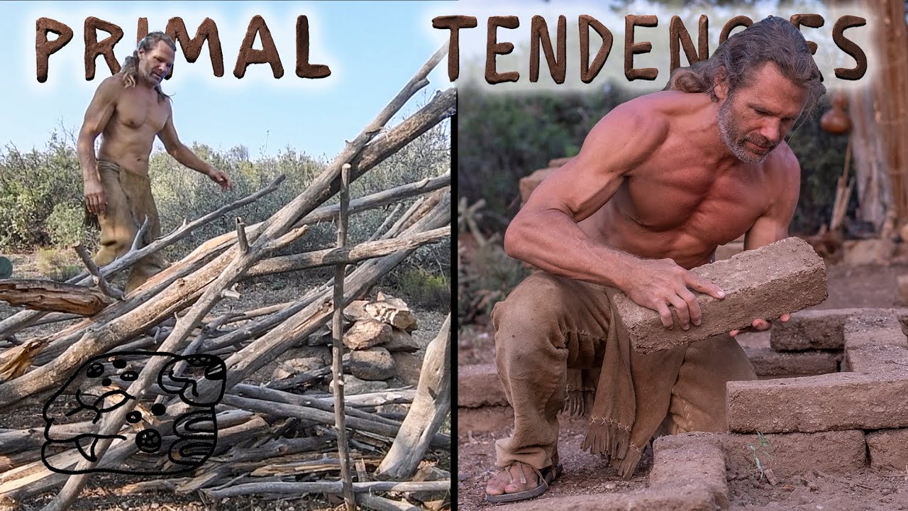 Building a New Primitive Shelter with Bricks (episode 16)