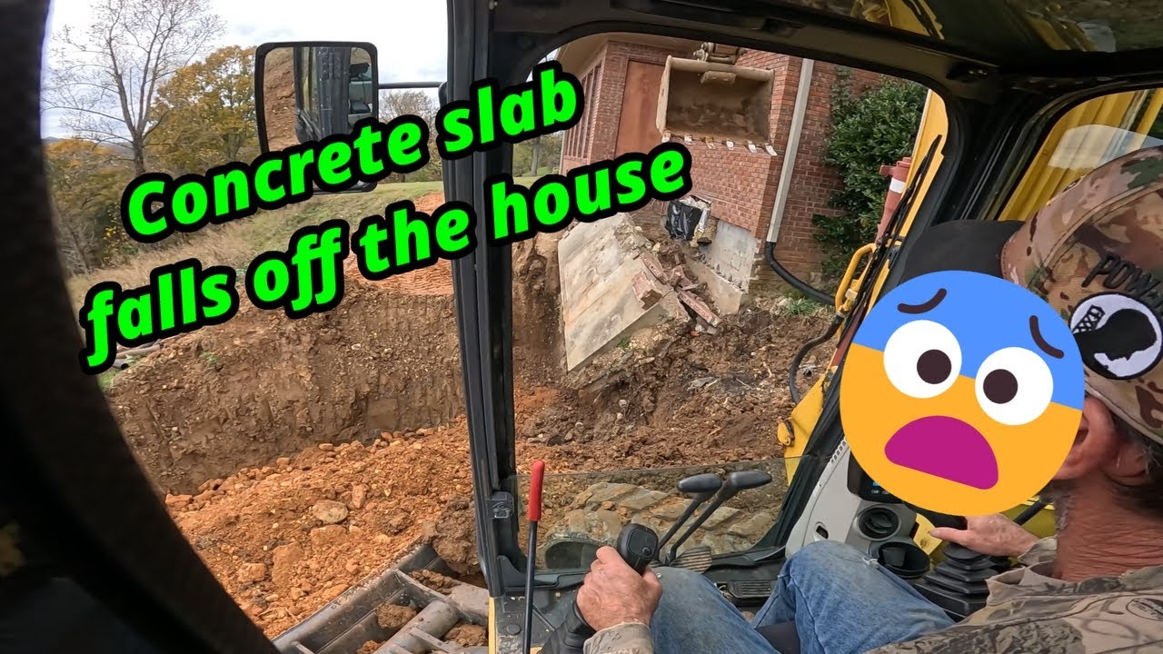I knocked the Concrete Slab off the House and Things Start getting Sketchy!  😱
