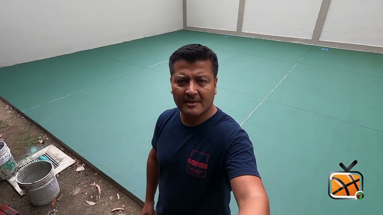 Como pintar una cancha de basquetbol.          (video completo)