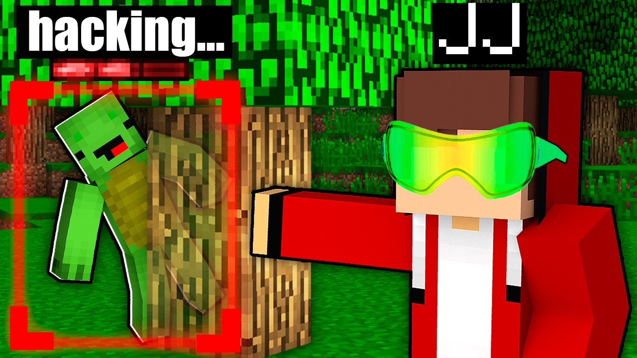 JJ Put on Glasses And Hacked Mikey in Minecraft?! Maizen