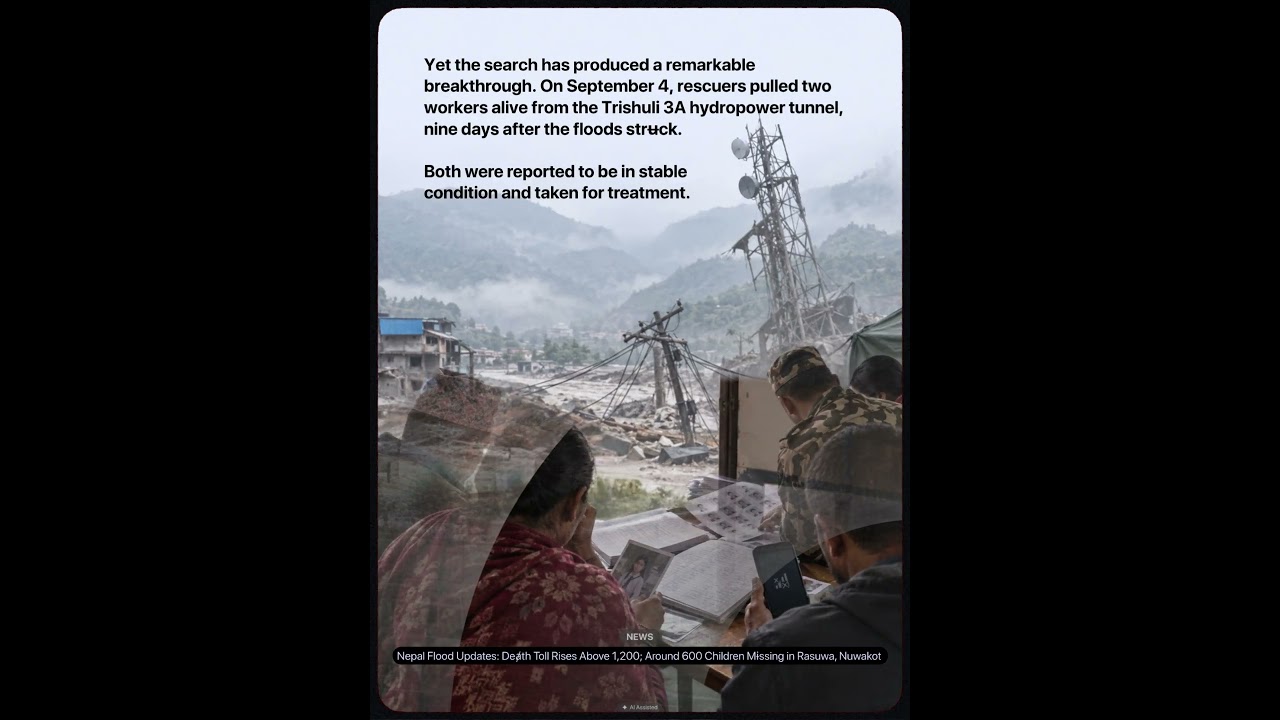 Nepal Flood Updates Deⱥth Toll Rises Above 1,200; Around 600 Children Mɨssing in Rasuwa, Nuwakot