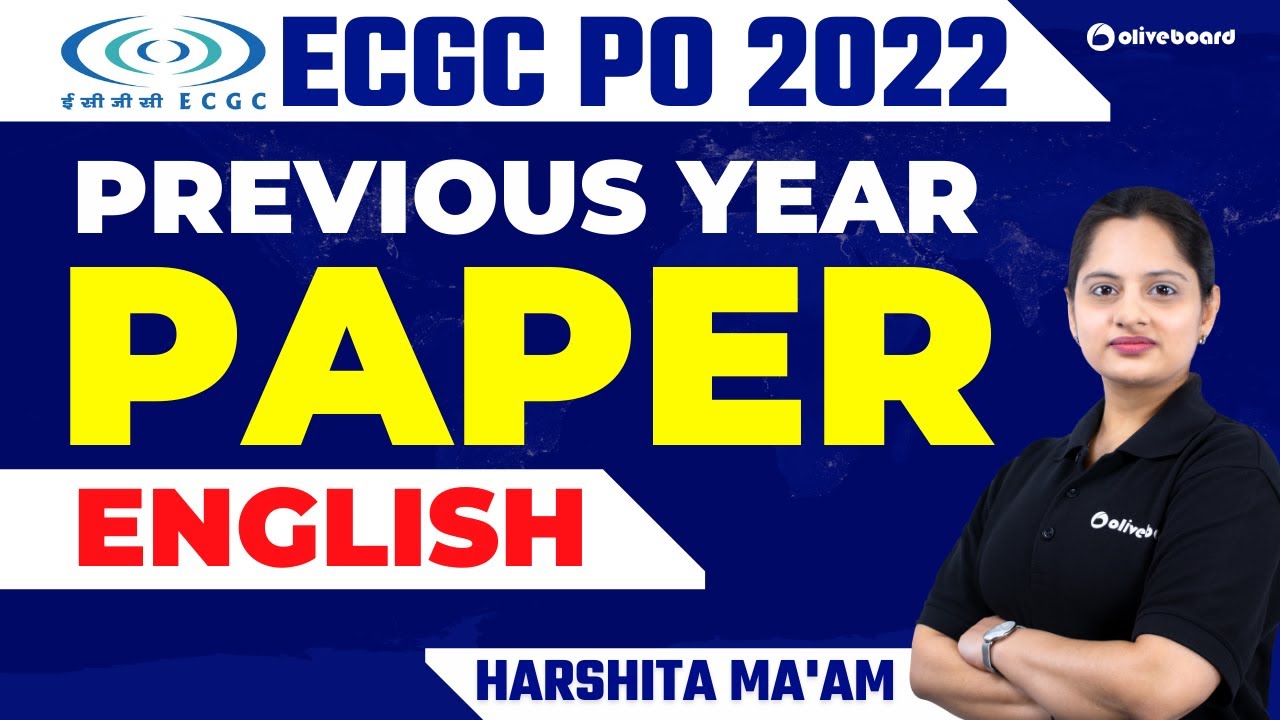 ECGC PO English Previous Year Question Paper | ECGC PO 2022 | By Harshita Ma'am