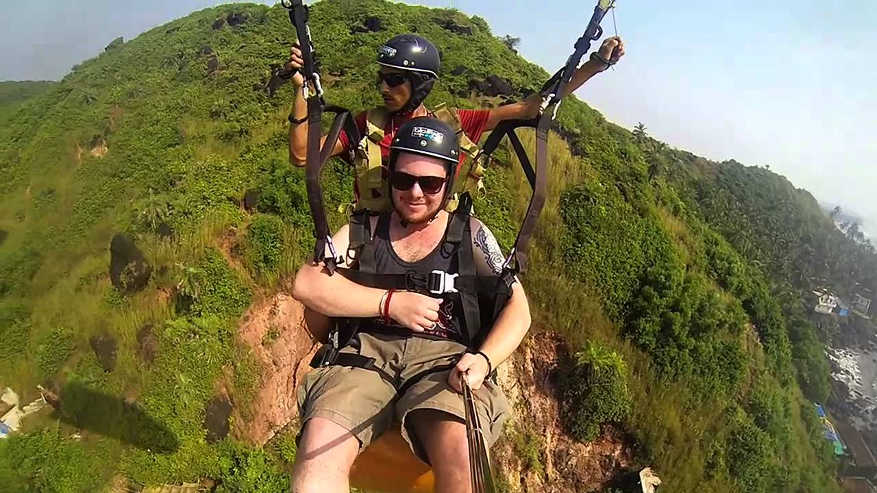 Paragliding - Arambol beach, Goa, India - Nov 2014 [GoPro]