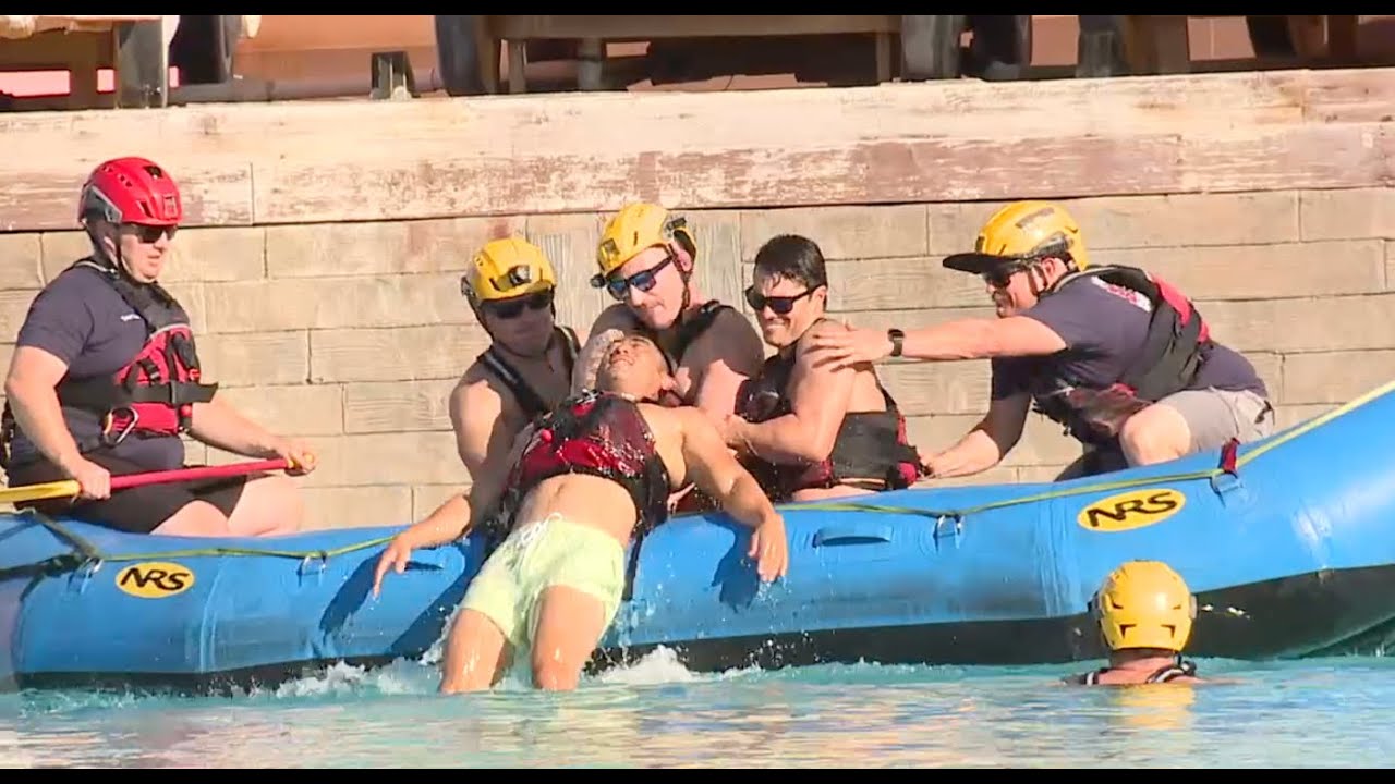 Henderson fire crews conduct swift water rescue training at Cowabunga Bay