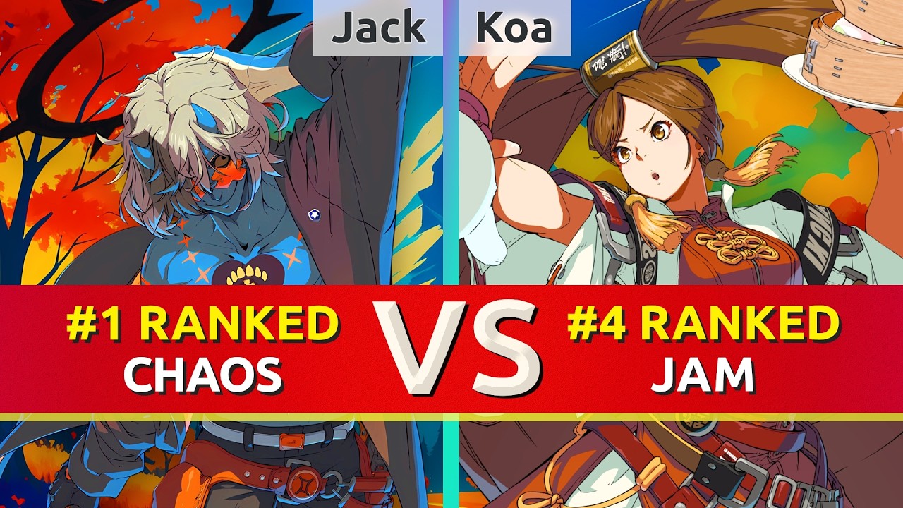 GGST 2.01 ▰ Jack (#1 Ranked Chaos) vs Koa (#4 Ranked Jam). High Level Gameplay