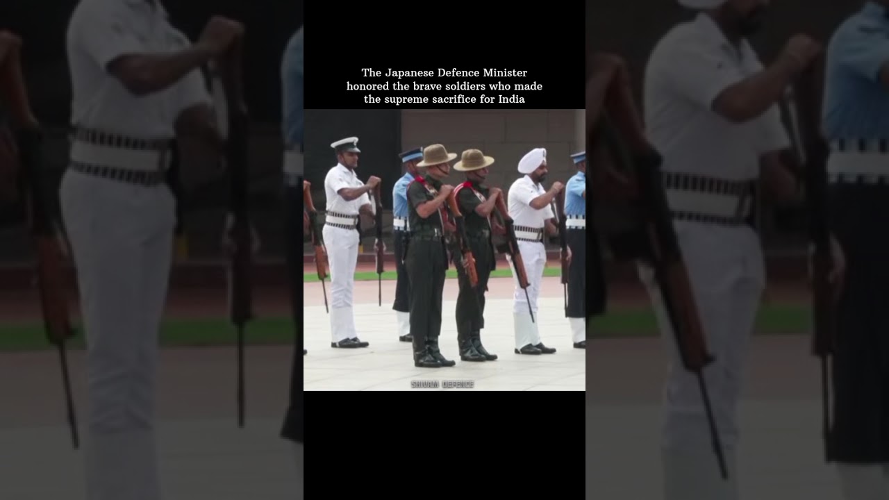 The Japanese Defence Minister honored the brave soldiers....!#army#defence#ytshorts#ssb#nda#ima#cds