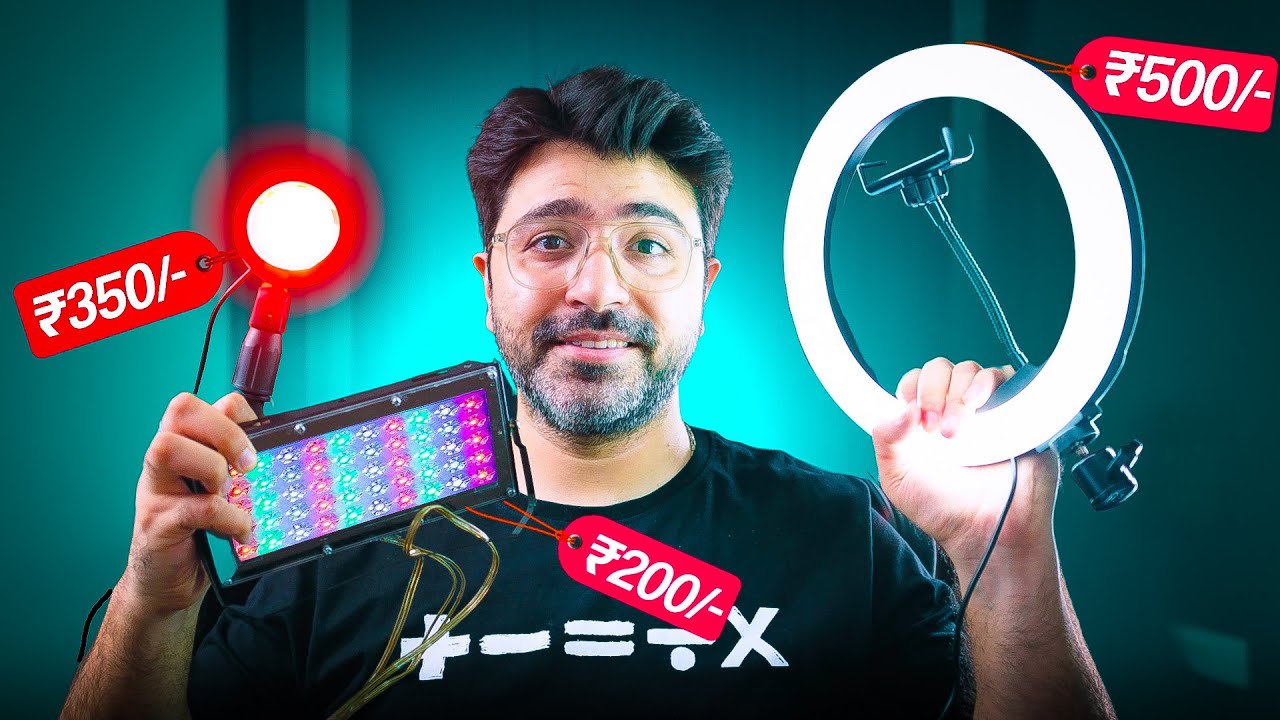3 Cinematic Video Lights under ₹500 | Budget YouTube Lighting Setup