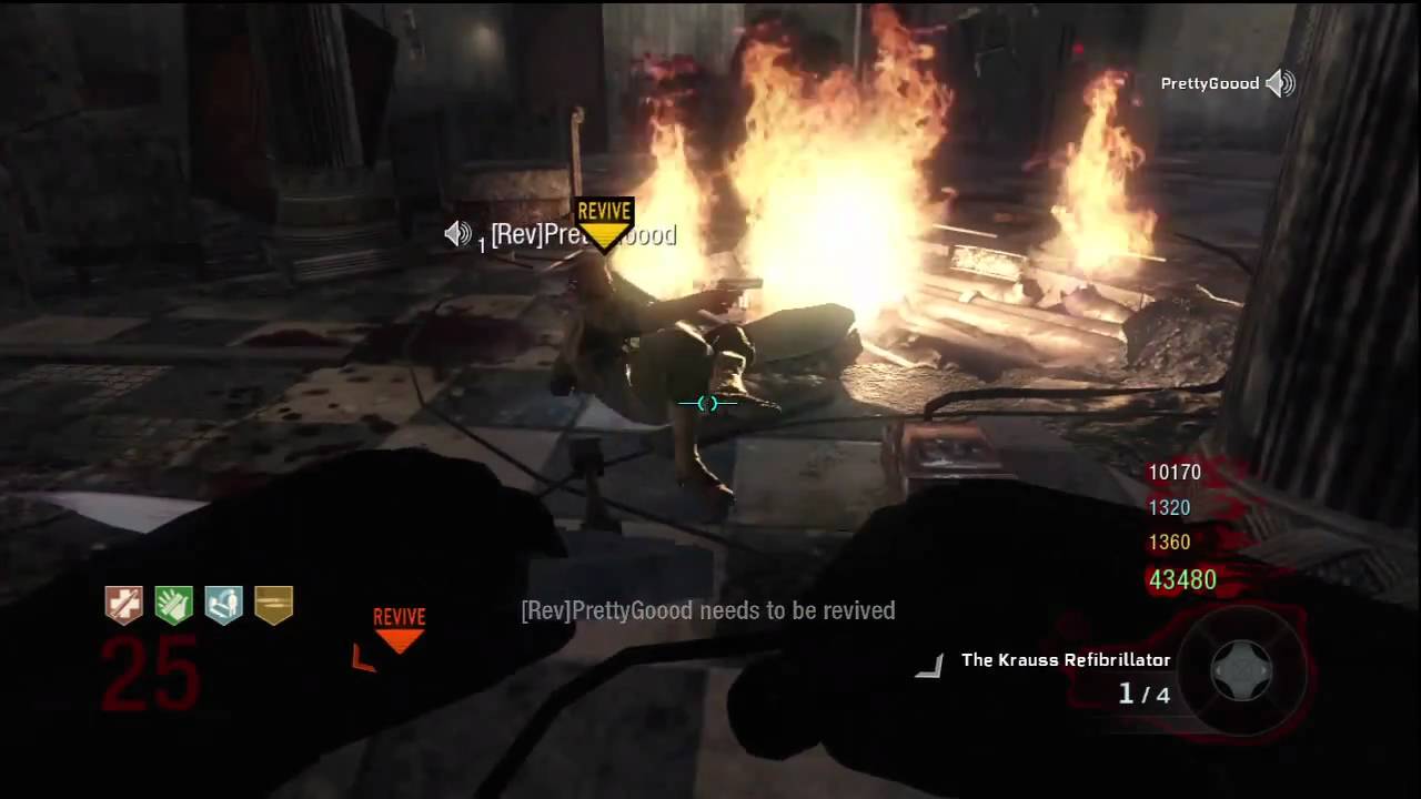 CoD: Black Ops - Random Kino der Toten Gameplay(Round 26/95 Revives!)[3/3]