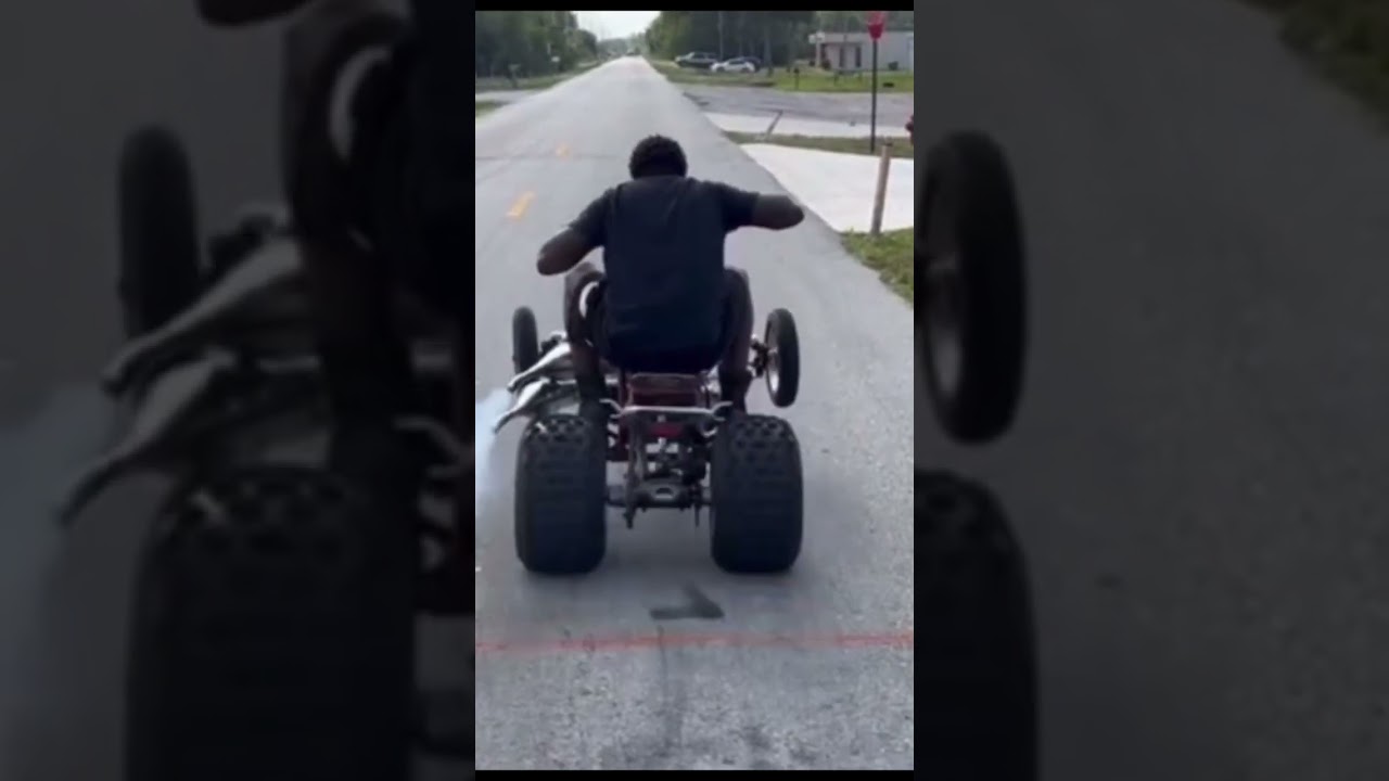 Drag Banshee 350 take flight (close call‼️‼️🤣) #bikelife #like #subscribe #funny