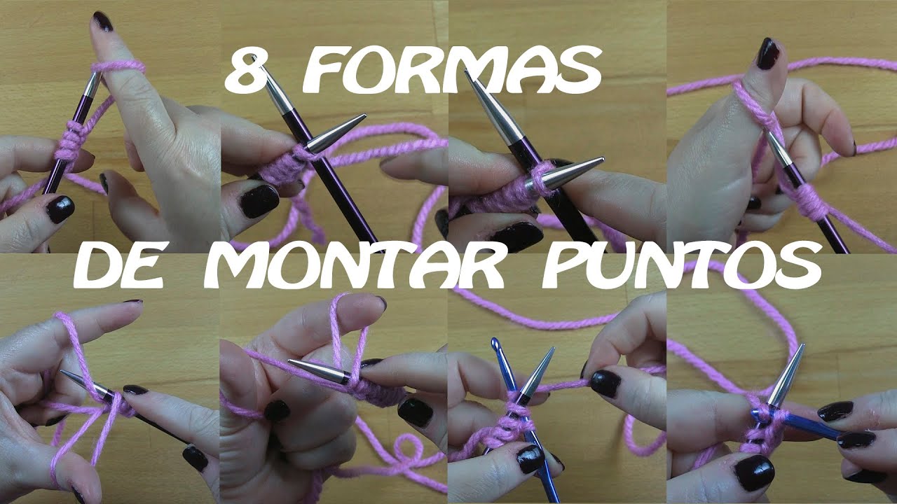 8 formas de montar puntos a dos agujas